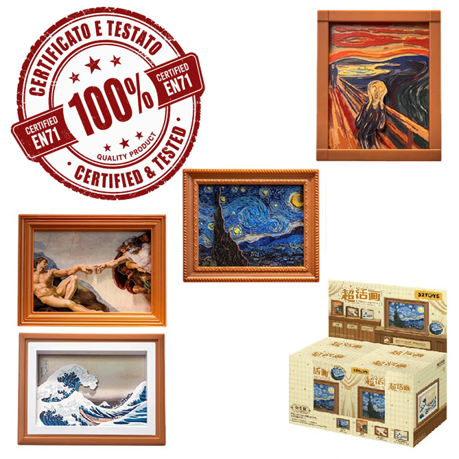 QueSera Series Living Paintings (Quadri viventi) 7cm in Blind Box (xm) In espo da 4pz 4ass…x4…x96